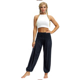 Coachella Music Festival Outfits Solid Color Loose-Fitting Large Size Casual Breathable Pants