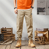 Cuffed Cargo Pants Men's Overalls Men's Spring and Autumn Loose Pants Casual Pants