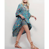 Kendall Jenner Wedding Guest Dress Women's Clothing Ethnic Style Beach Thailand Bali Mid-Length