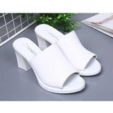 Platform Heels for Women Summer Chunky Heel Non-Slip Peep Toe Shoes