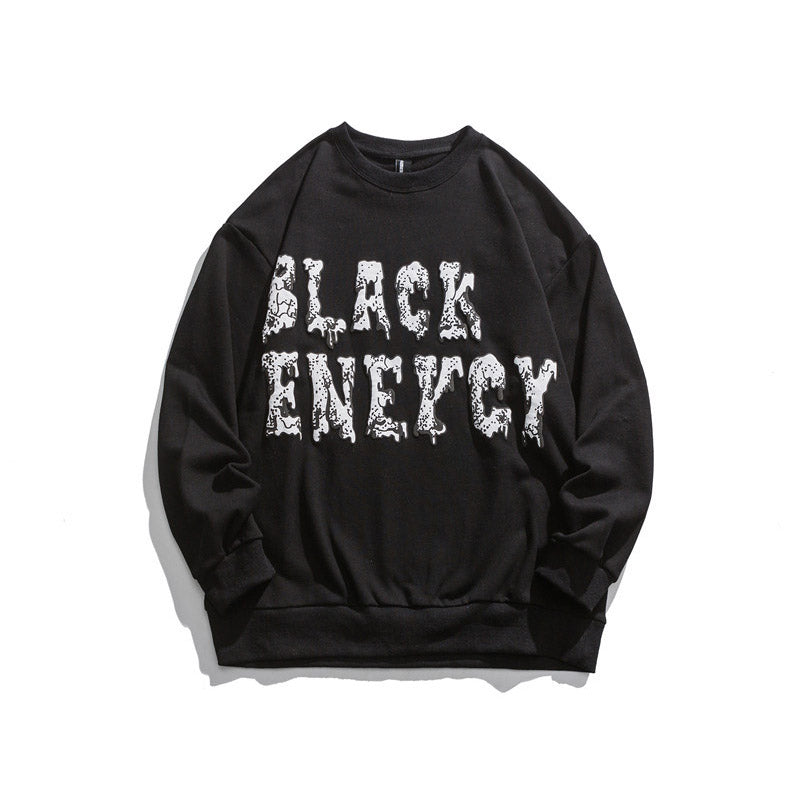 Crew Neck Sweatshirts for Men Men's Clothing Autumn Printed Crew Neck Casual Couple Sweater