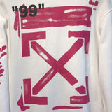 Off White Crew Neck Pullover Sweatshirt Plus Size Retro Sports Sweatshirts Owt