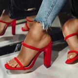 High Heels Ladies Sandals Summer High Heel Slippers Large Size Casual Sandals for Women