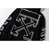 Off White Hoodie With Arrow Print Printed Ow Coat Hooded Sweater Owt