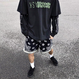 Askyurself Pant Loose Drawstring Shorts Cropped Pants