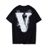 Vlone Short Sleeve Men'S Large Size Retro Sports Couple Men'S And Women'S Tshirt