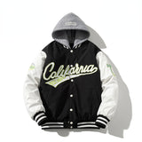 Varsity Jacket Flight Suit Colorblock Hood Baseball Uniform