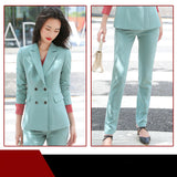 Interview Suit Women Double Breasted Suit Female Autumn Business Attire