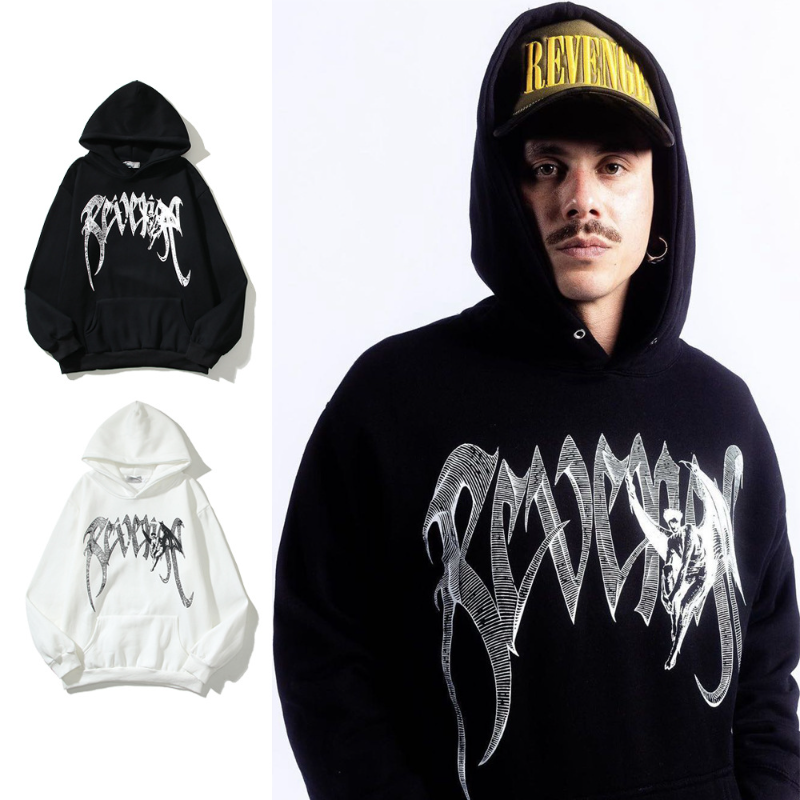 Revenge Hoodie Demon Angel Print Hoodie