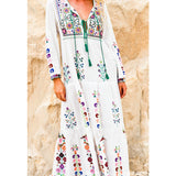 Beth Dutton Bohemian Dress Winter Autumn Maxi Dresses Long Sleeve Dress