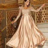 Long Homecoming Dresses Deep V Swing Sexy Dress Evening Dress