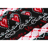 Men Sweater Contrast Color Heart Jacquard Knitted Vest Men's Street Vest