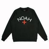 Noah Hoodie Loose Trendy Pullover Round Neck Fleece-Lined Sweater