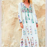 Beth Dutton Bohemian Dress Winter Autumn Maxi Dresses Long Sleeve Dress