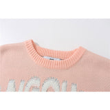 Men Sweater Cartoon Fun Spoof Brocade Sweater Men's Loose round Neck Sweater