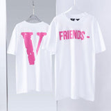 Vlone Summer Casual Stylish Men'S Plus Size Retro Sports Friends Tshirt
