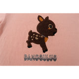 Men Sweater Cartoon Sika Deer Embroidery Knitted Sweater Men's Long Sleeve Top