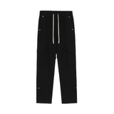 Askyurself Pant Loose Casual Straight-Leg Drawstring Overalls Trousers