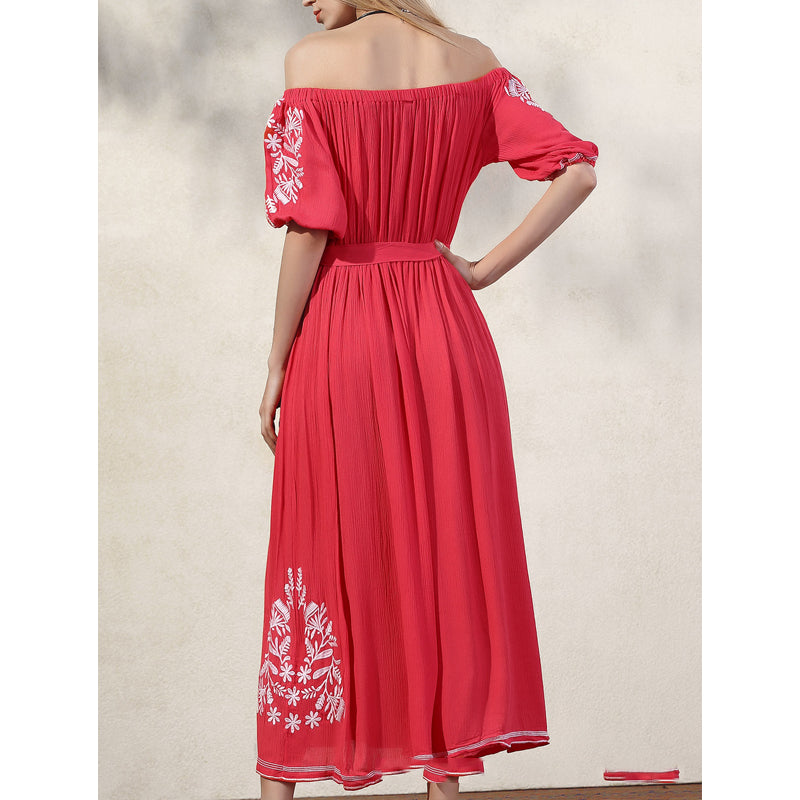 Beth Dutton Bohemian Dress Summer Spring Midi Dress Spring and Summer Sexy Embroidered Dress