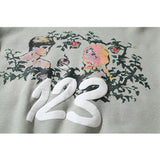 Kanye West Sunday Service Hoodie Flower Stereo Printing Plus Velvet