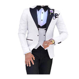 Black Tie Attire Suit Set Three-Piece Set Groomsman Clothing Gown Slim Fit