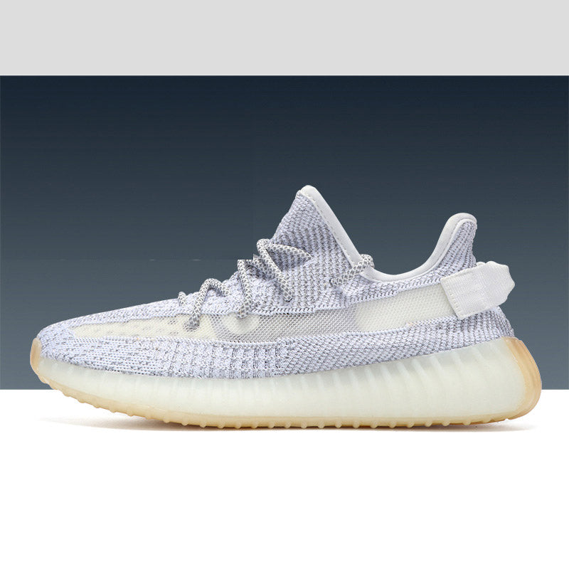 350 Coconut Shoes 350 V2 Unisex Shoes Starry Sky Full White Angel Couple Sports Style Shoes