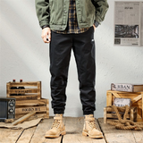 Cuffed Cargo Pants Men's Overalls Men's Spring and Autumn Loose Pants Casual Pants