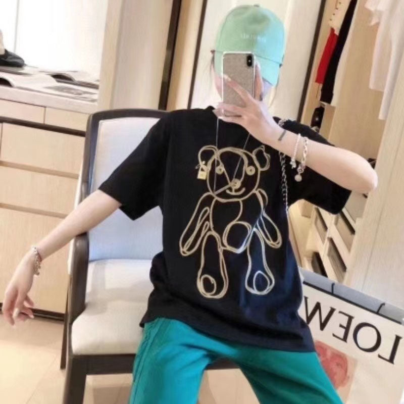 Moschino T Shirt Round Neck Bear T-Shirt Short Sleeve Couple