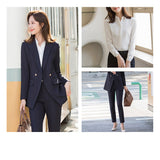 Interview Suit Women's Blue Slim Fit Suit Trousers