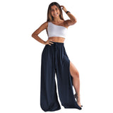 Coachella Music Festival Outfits Casual Loose Drawstring Trousers Wide Leg Pants