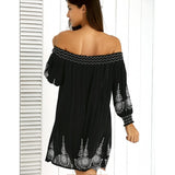 Beth Dutton Bohemian Dress Summer Spring Midi Dress Embroidered Black Dress