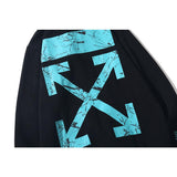 Off White Hoodie With Arrow Print Autumn And Winter Printing Pullover Hoodie Sweater Plus Size Casual Men'S Clothing Owt