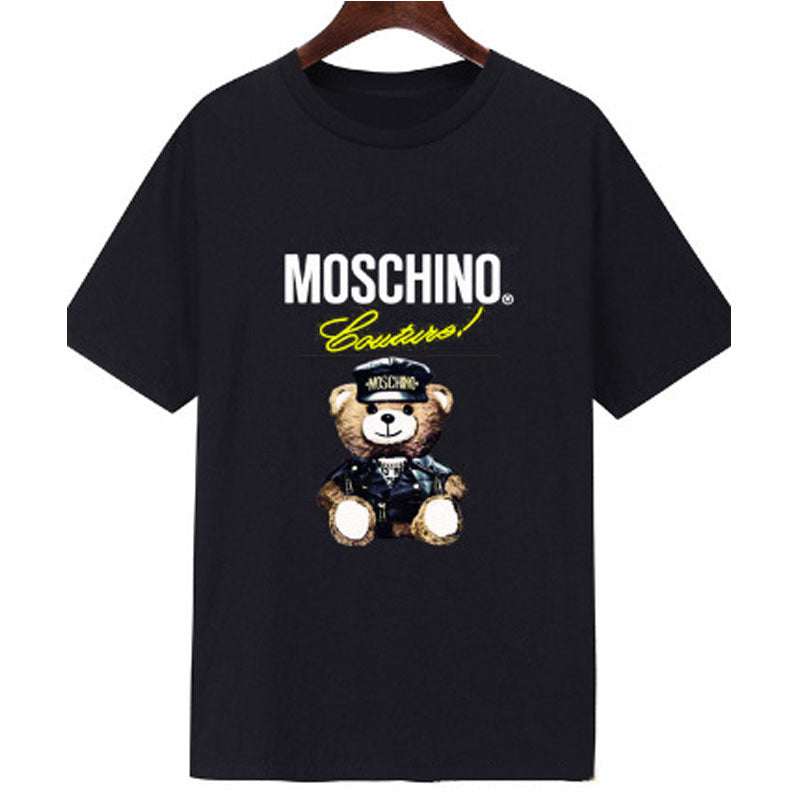 Moschino T Shirt Round Neck Bear T-Shirt Short Sleeve Couple