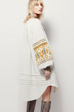 Beth Dutton Bohemian Dress Winter Autumn Maxi Dresses Spring and Autumn Embroidery Coat Dress