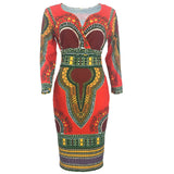 African Dresses for Women Dashiki Print 2020 News Tribal Ethnic Fashion V-neck Ladies Clothes Casual Sexy Dress Robe Party