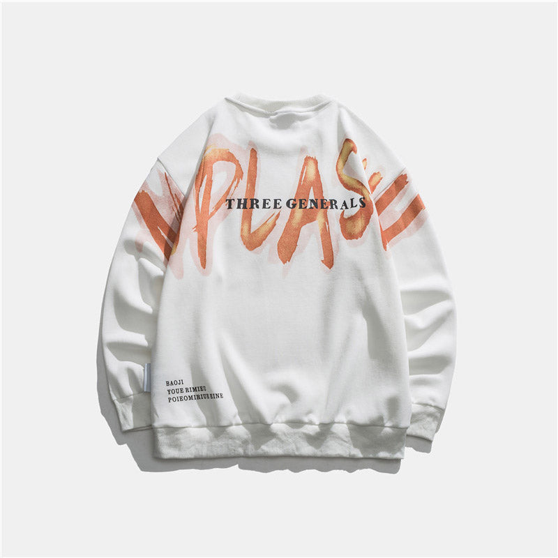 Crew Neck Sweatshirts for Men Men's Clothing Autumn Printed Crew Neck Sweatshirt Men's Casual Top