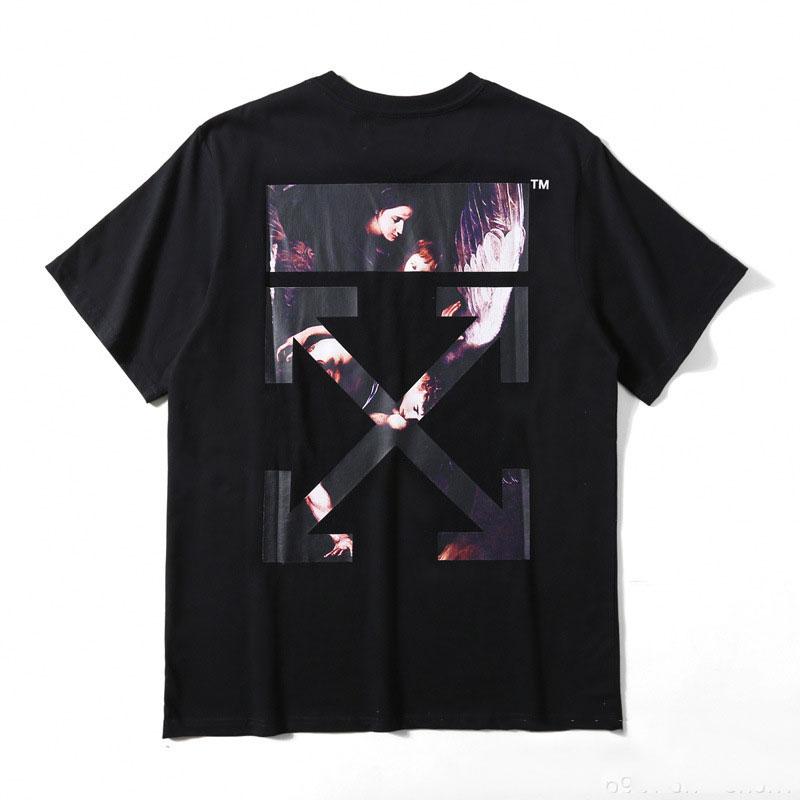 Off White T Shirt Ow Casual Plus Size Men'S Tops Spring And Summer Short Sleeves Tshirt Owt