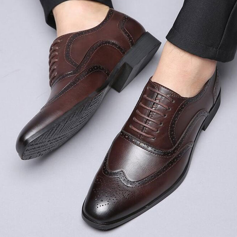 Men's Dress Shoes Classic Leather Oxfords Casual Cushioned Loafer Shoes Formal Leather Shoes Men's Shoes Leather Shoes