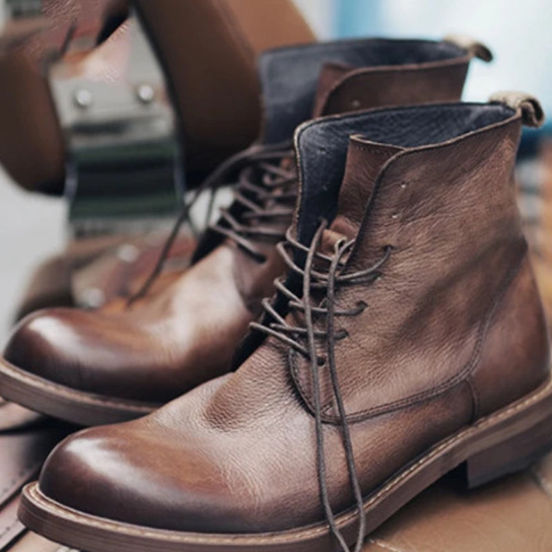 Western Shoes Retro Thin Strap Short Casual All-Match Men's Boots