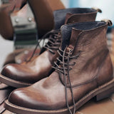 Western Shoes Retro Thin Strap Short Casual All-Match Men's Boots