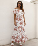Nine Britton Dress Printed off-Neck Ruffled