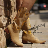 Justin Yellowstone Boots Embroidered Sunflower Women'S Mid Boots