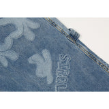 Man Fall Outfits Hip Hop Retro Loose Casual Wide Printed Straight Jeans for Men and Women