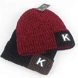 Red Beanie Hat Winter Hat Men's Knitted Hat Warm Pullover Cap