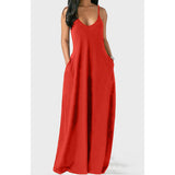 Mauve Dress Bridesmaid Women's Solid Color Sexy Deep V Strap Dress