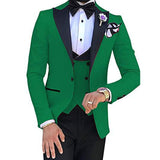 Black Tie Attire Suit Set Three-Piece Set Groomsman Clothing Gown Slim Fit