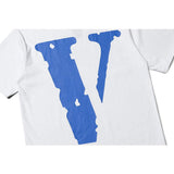 Vlone T Shirt Life Print Plus Size Retro Sports Casual Short Sleeve Vlone