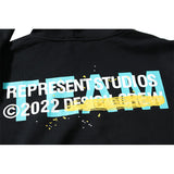Kanye West Sunday Service Hoodie Autumn And Winter Black Pile Loop Foaming Printed Hoodie