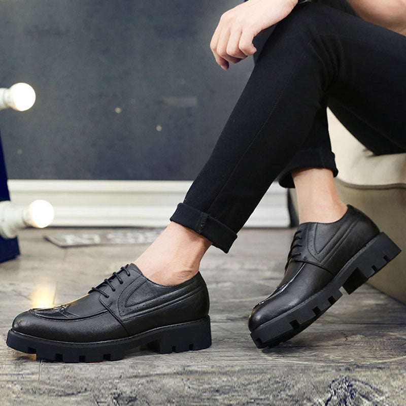 Men's Dress Shoes Classic Leather Oxfords Casual Cushioned Loafer Spring and Autumn Fashion Leather Shoes British Business Casual Shoes