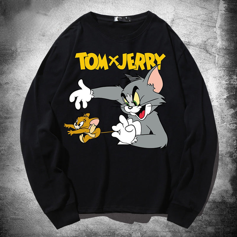 Tom And Jerry T Shirt Cat And Mouse Long-Sleeved Sweater